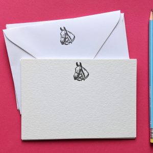 a pack of letterpress horse notecards and envelopes