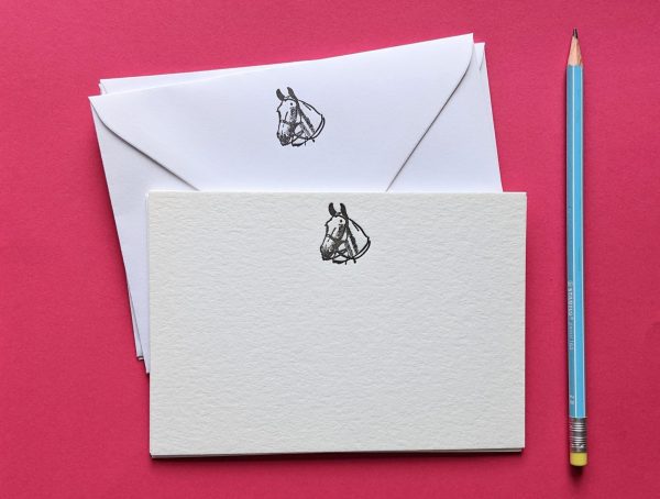 a pack of letterpress horse notecards and envelopes